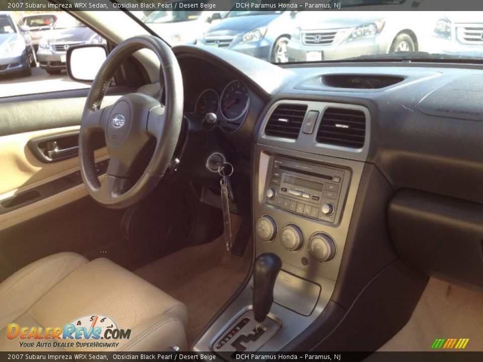 2007 Subaru Impreza WRX Sedan Obsidian Black Pearl / Desert Beige Photo #15