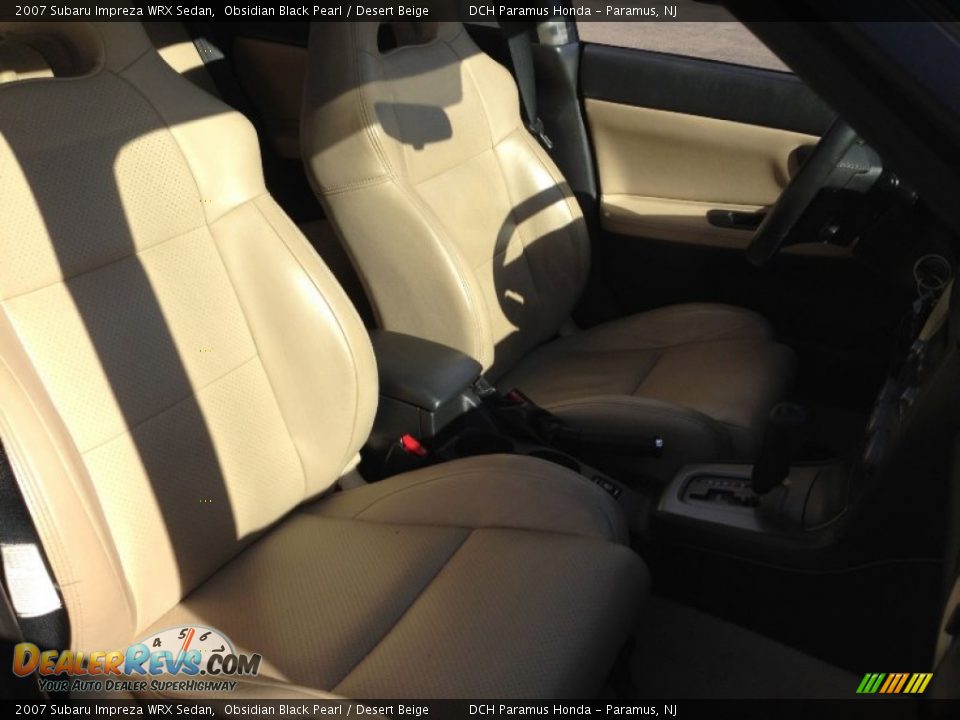 2007 Subaru Impreza WRX Sedan Obsidian Black Pearl / Desert Beige Photo #17