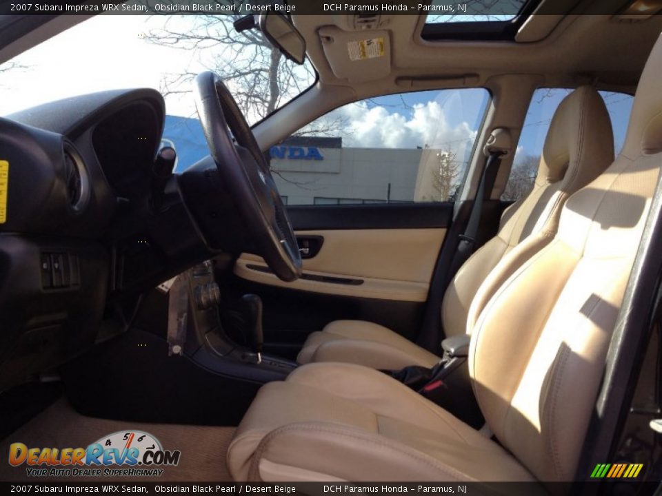 2007 Subaru Impreza WRX Sedan Obsidian Black Pearl / Desert Beige Photo #18