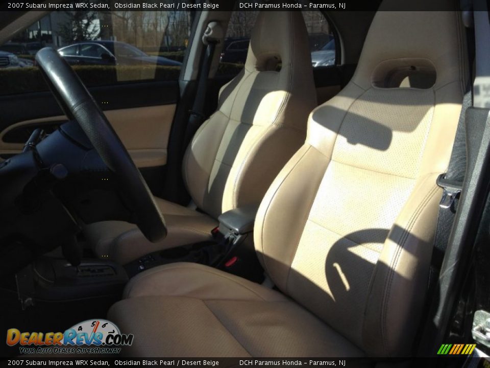 2007 Subaru Impreza WRX Sedan Obsidian Black Pearl / Desert Beige Photo #20