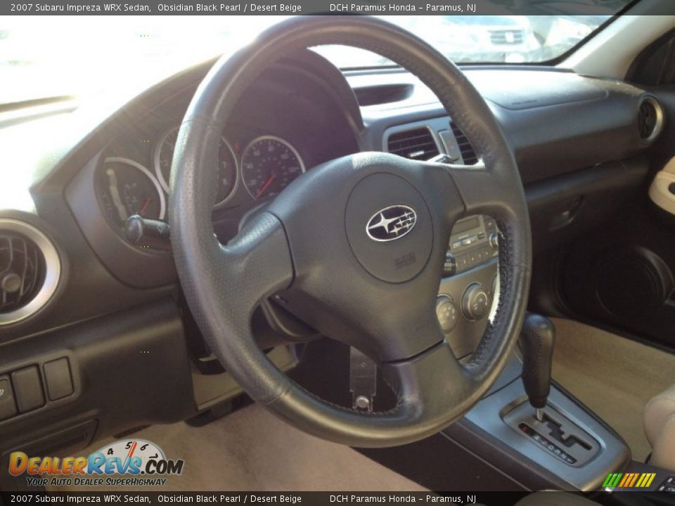 2007 Subaru Impreza WRX Sedan Obsidian Black Pearl / Desert Beige Photo #23