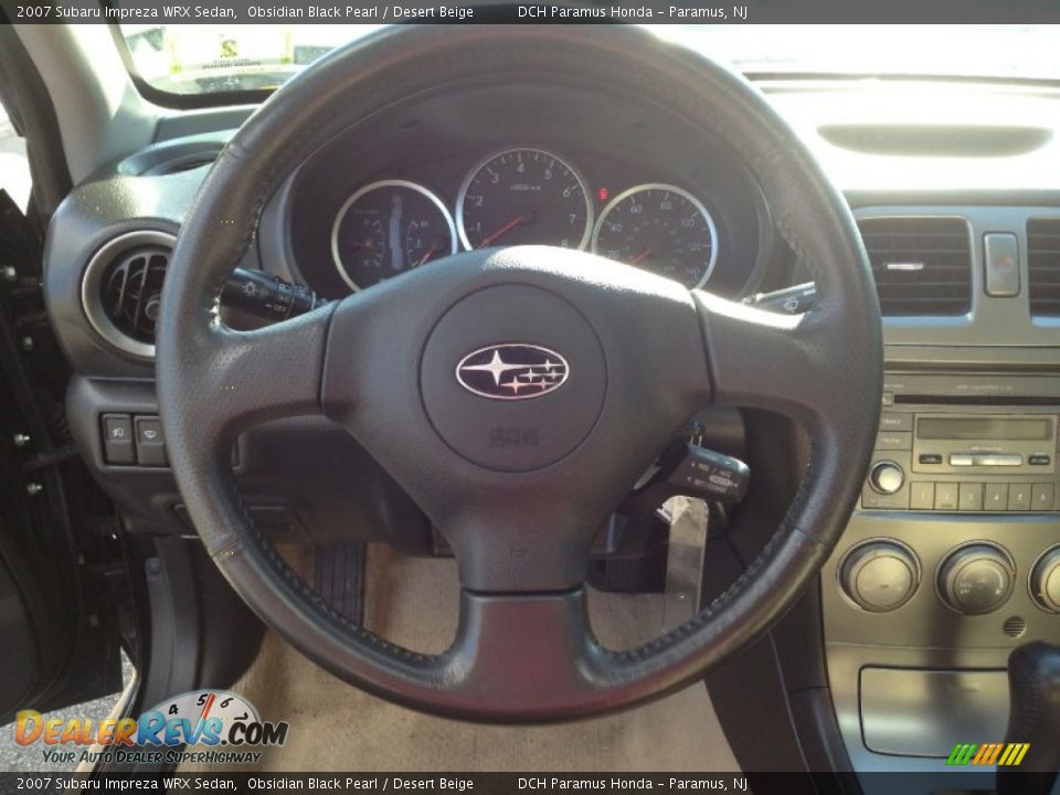 2007 Subaru Impreza WRX Sedan Obsidian Black Pearl / Desert Beige Photo #26