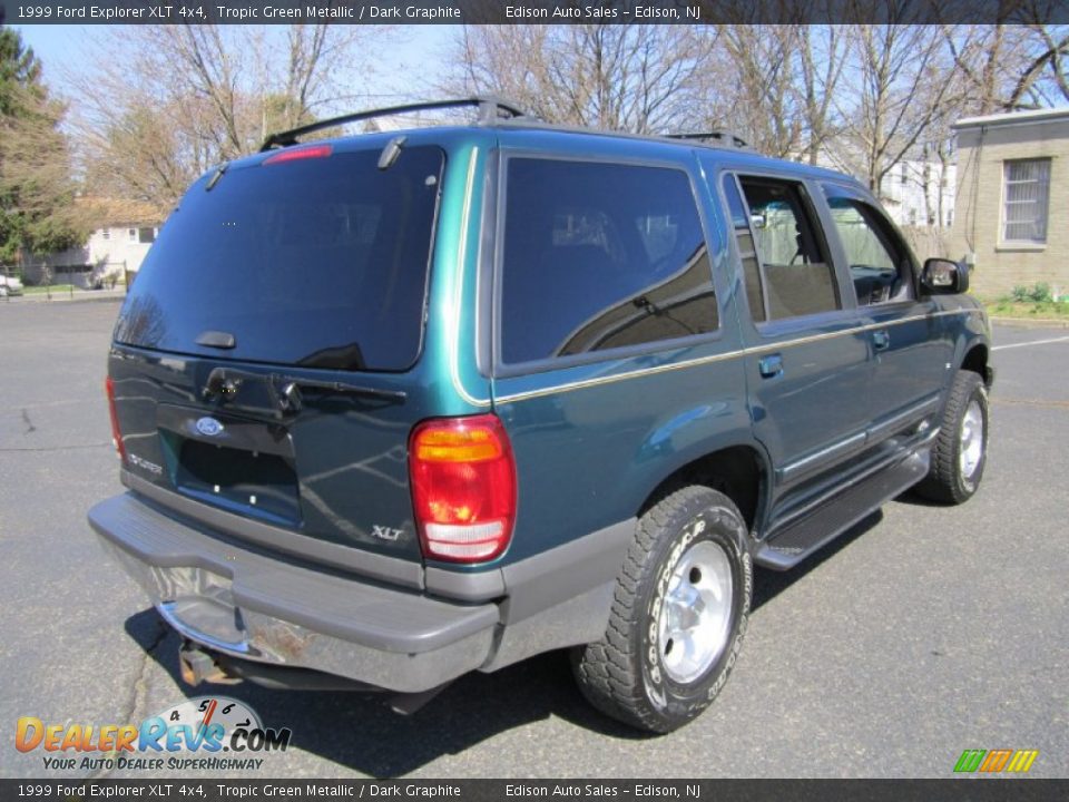 1999 Ford Explorer XLT 4x4 Tropic Green Metallic / Dark Graphite Photo #7