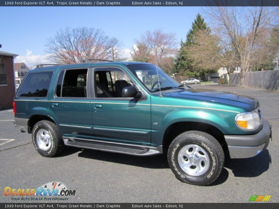 1999 Ford Explorer XLT 4x4 Tropic Green Metallic / Dark Graphite Photo #10