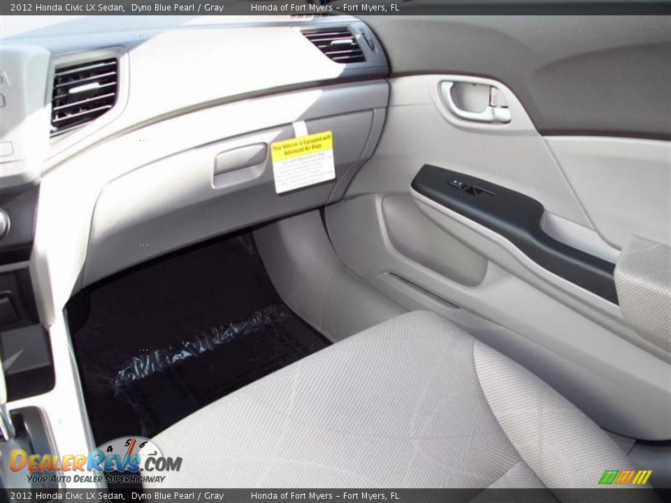 2012 Honda Civic LX Sedan Dyno Blue Pearl / Gray Photo #7