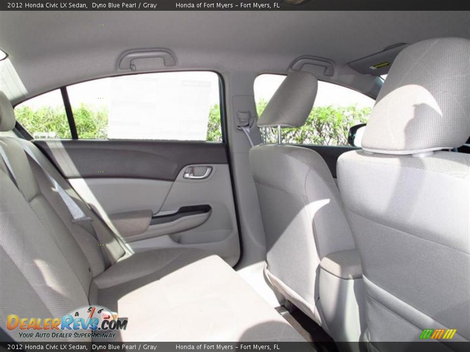 2012 Honda Civic LX Sedan Dyno Blue Pearl / Gray Photo #8