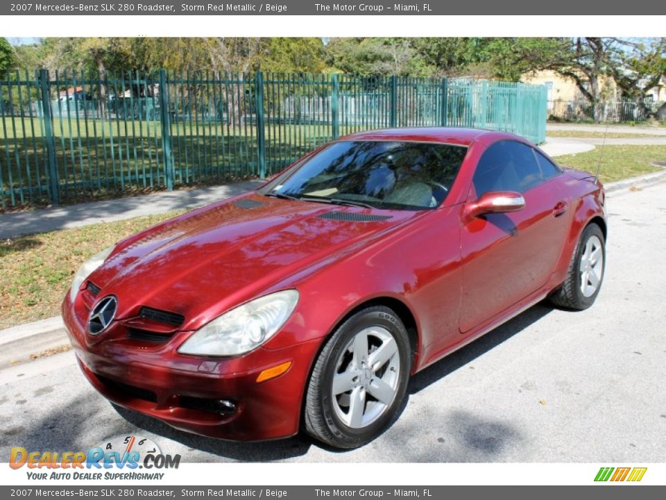 2007 Mercedes-Benz SLK 280 Roadster Storm Red Metallic / Beige Photo #1