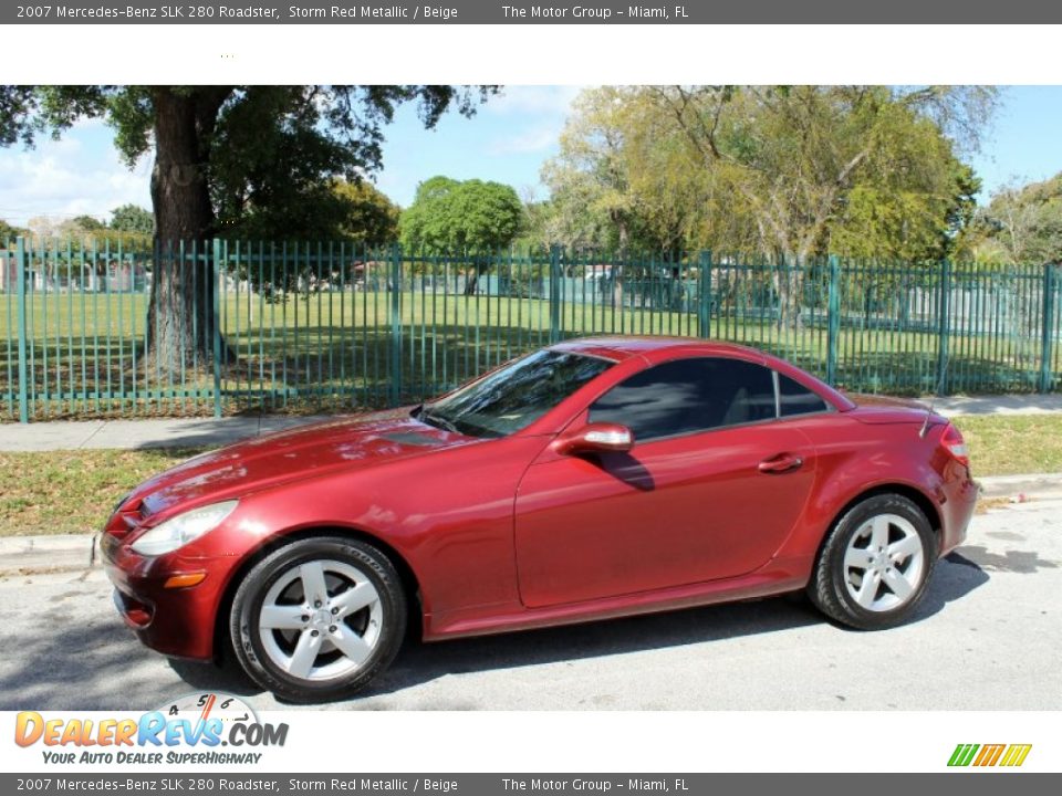 2007 Mercedes-Benz SLK 280 Roadster Storm Red Metallic / Beige Photo #2