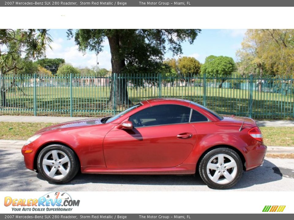 2007 Mercedes-Benz SLK 280 Roadster Storm Red Metallic / Beige Photo #3