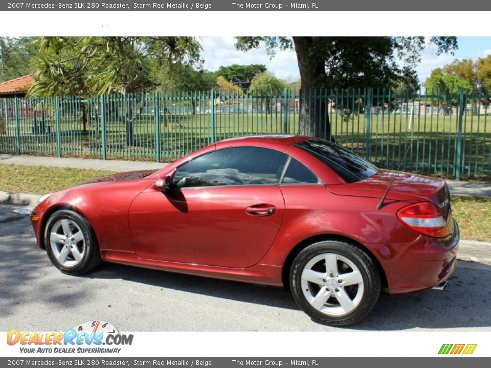 2007 Mercedes-Benz SLK 280 Roadster Storm Red Metallic / Beige Photo #4