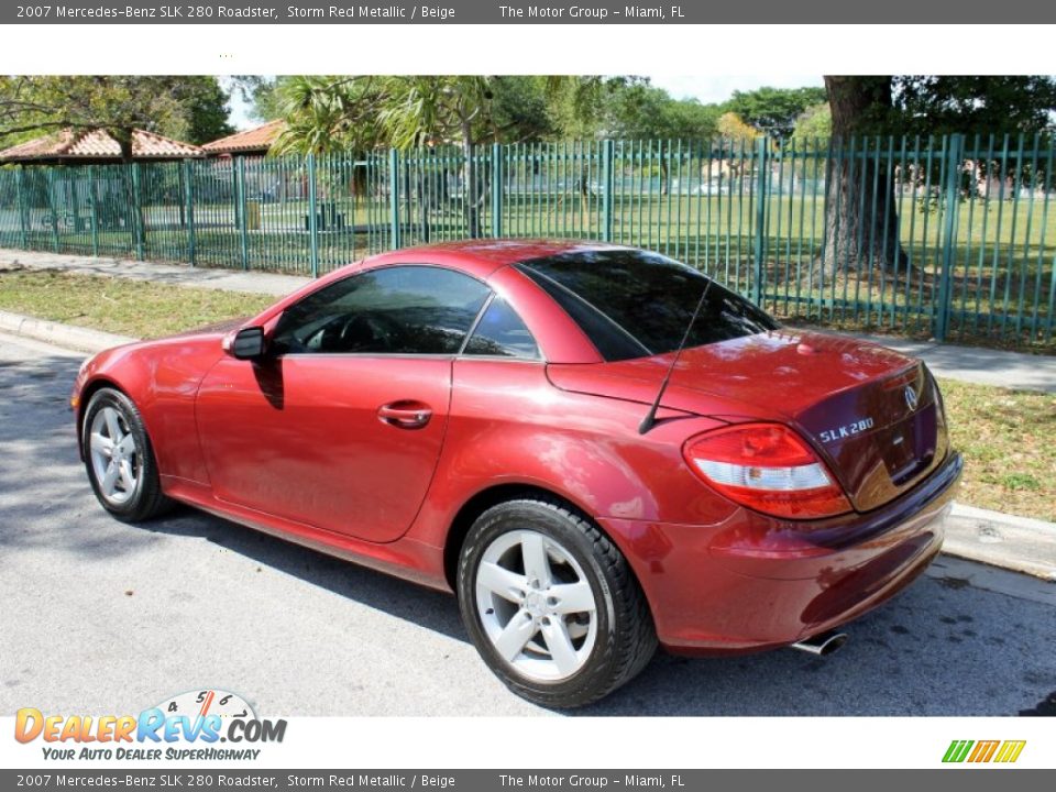 2007 Mercedes-Benz SLK 280 Roadster Storm Red Metallic / Beige Photo #5