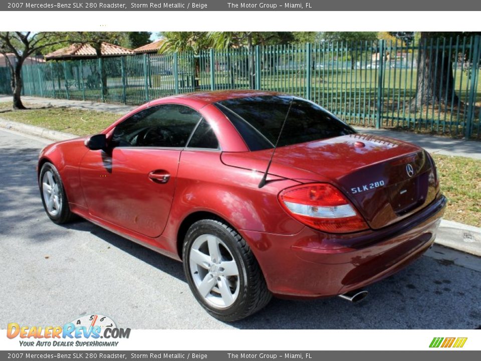2007 Mercedes-Benz SLK 280 Roadster Storm Red Metallic / Beige Photo #6