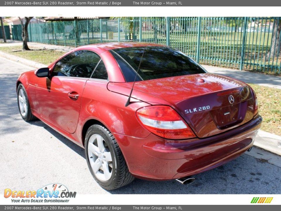 2007 Mercedes-Benz SLK 280 Roadster Storm Red Metallic / Beige Photo #7