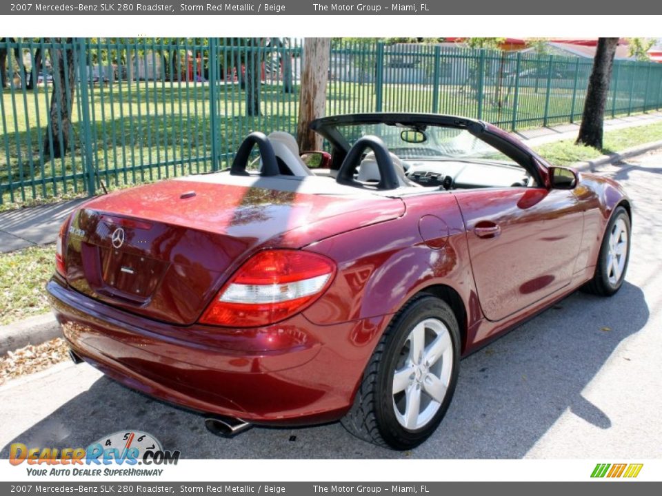 2007 Mercedes-Benz SLK 280 Roadster Storm Red Metallic / Beige Photo #8