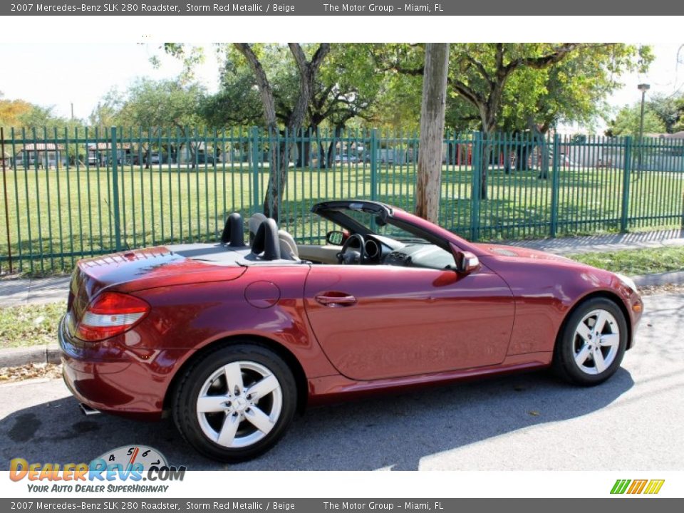2007 Mercedes-Benz SLK 280 Roadster Storm Red Metallic / Beige Photo #9