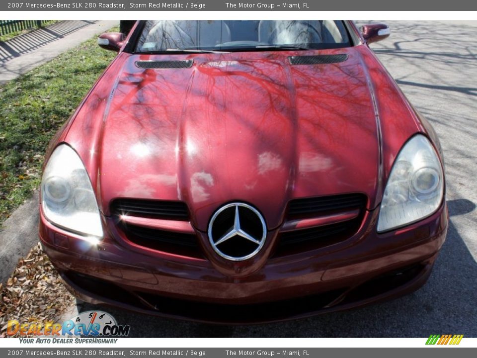 2007 Mercedes-Benz SLK 280 Roadster Storm Red Metallic / Beige Photo #15