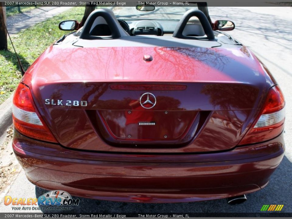 2007 Mercedes-Benz SLK 280 Roadster Storm Red Metallic / Beige Photo #16