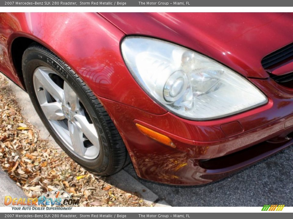 2007 Mercedes-Benz SLK 280 Roadster Storm Red Metallic / Beige Photo #17