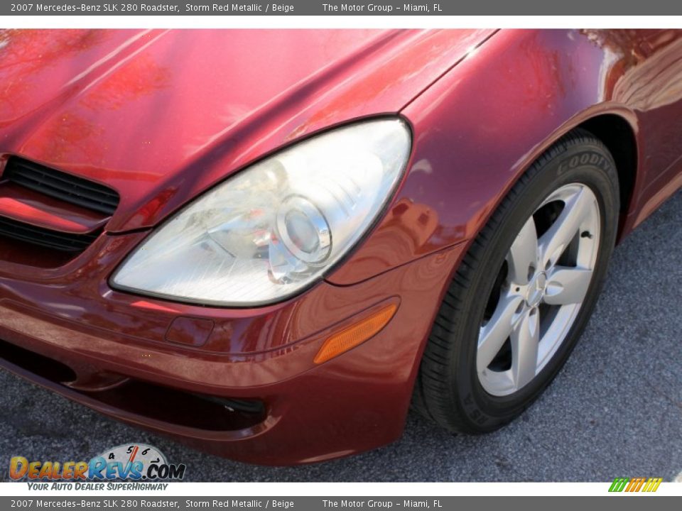 2007 Mercedes-Benz SLK 280 Roadster Storm Red Metallic / Beige Photo #18