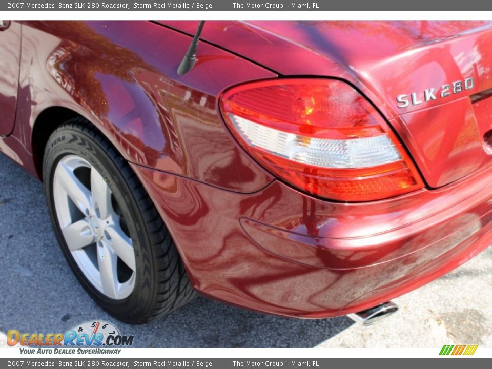 2007 Mercedes-Benz SLK 280 Roadster Storm Red Metallic / Beige Photo #19