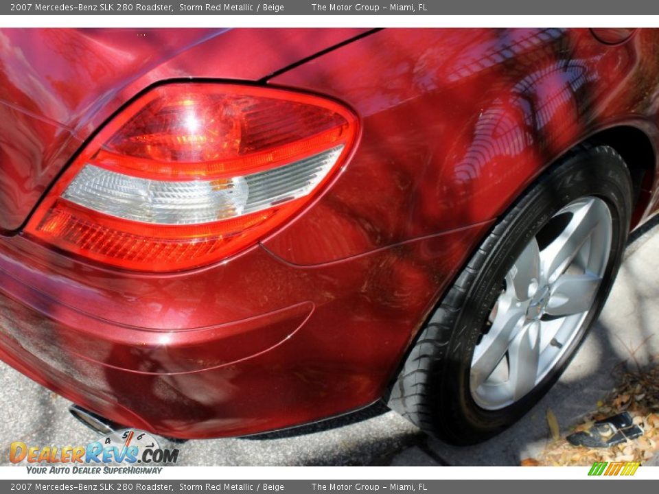 2007 Mercedes-Benz SLK 280 Roadster Storm Red Metallic / Beige Photo #20