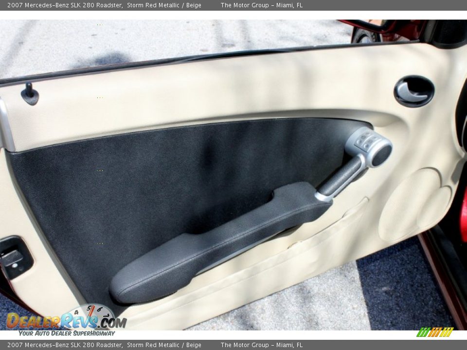 2007 Mercedes-Benz SLK 280 Roadster Storm Red Metallic / Beige Photo #25