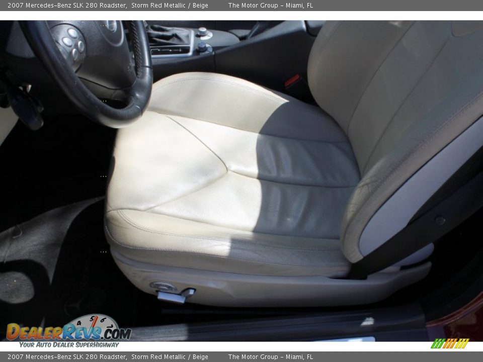 2007 Mercedes-Benz SLK 280 Roadster Storm Red Metallic / Beige Photo #31
