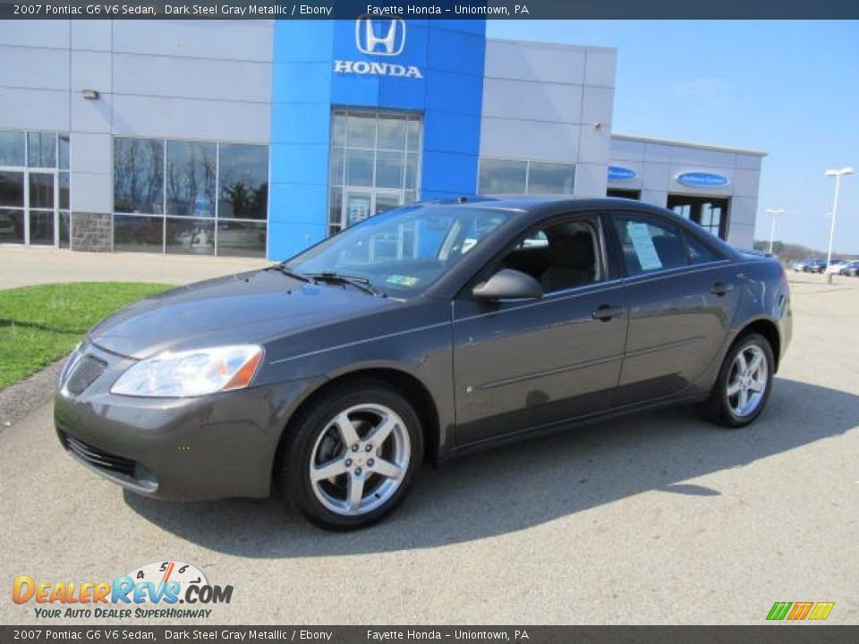 2007 Pontiac G6 V6 Sedan Dark Steel Gray Metallic / Ebony Photo #1