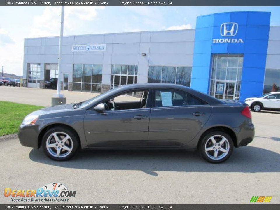 2007 Pontiac G6 V6 Sedan Dark Steel Gray Metallic / Ebony Photo #2