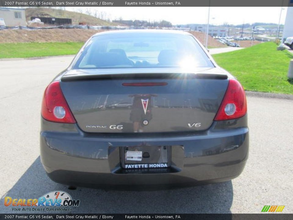 2007 Pontiac G6 V6 Sedan Dark Steel Gray Metallic / Ebony Photo #3