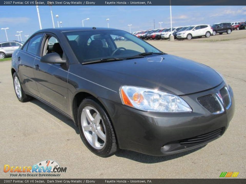 2007 Pontiac G6 V6 Sedan Dark Steel Gray Metallic / Ebony Photo #5