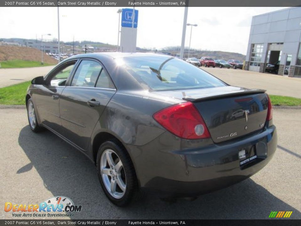 2007 Pontiac G6 V6 Sedan Dark Steel Gray Metallic / Ebony Photo #16