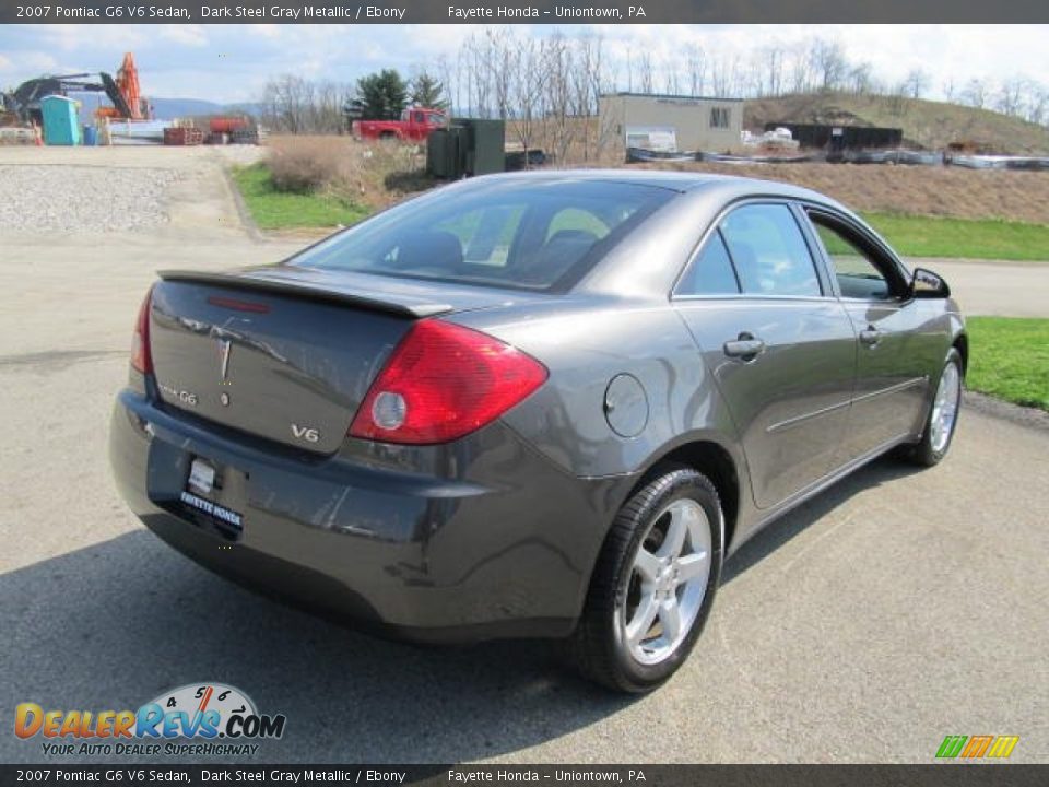 2007 Pontiac G6 V6 Sedan Dark Steel Gray Metallic / Ebony Photo #17
