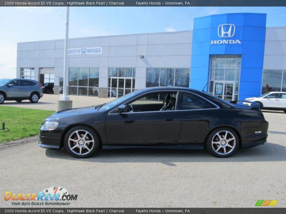2000 Honda Accord EX V6 Coupe Nighthawk Black Pearl / Charcoal Photo #2
