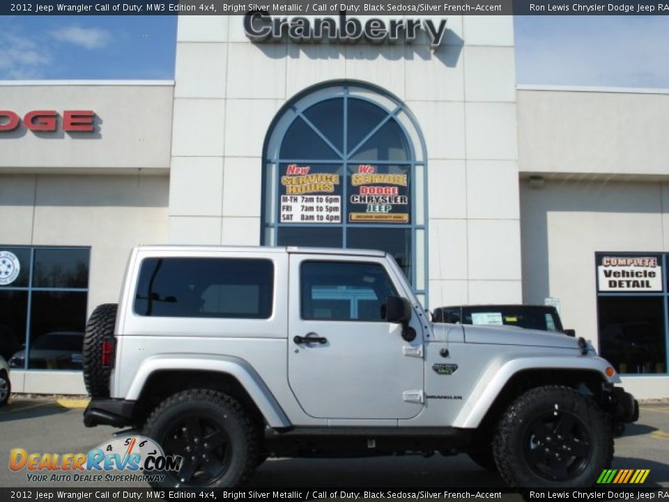 2012 Jeep Wrangler Call of Duty: MW3 Edition 4x4 Bright Silver Metallic / Call of Duty: Black Sedosa/Silver French-Accent Photo #1