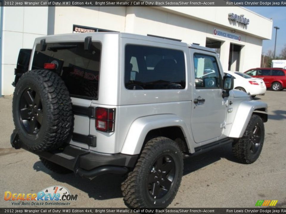 2012 Jeep Wrangler Call of Duty: MW3 Edition 4x4 Bright Silver Metallic / Call of Duty: Black Sedosa/Silver French-Accent Photo #8