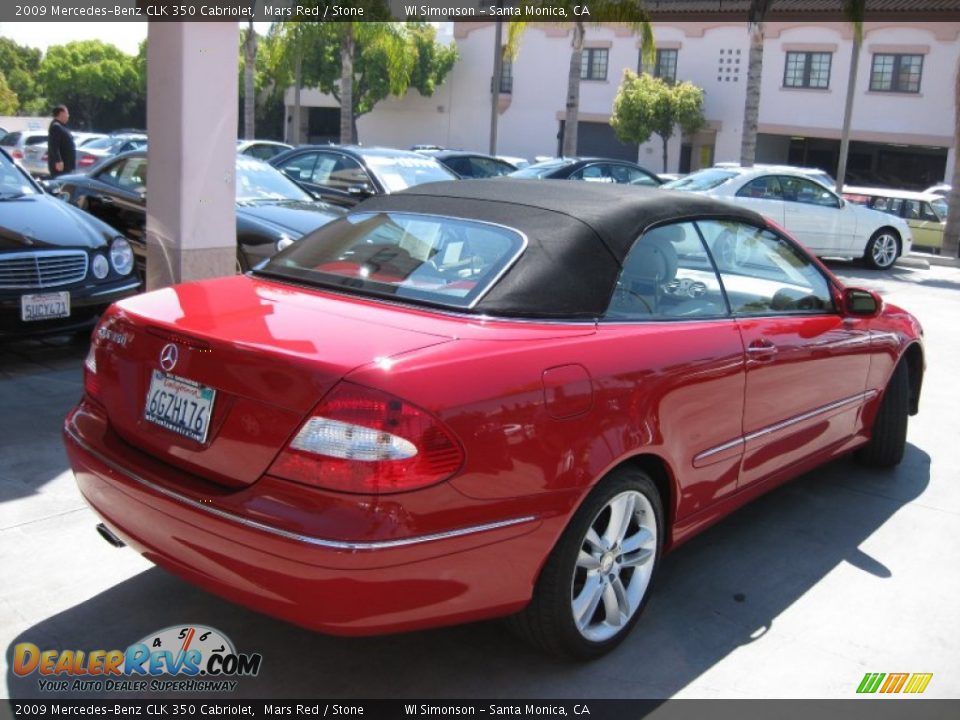 2009 Mercedes-Benz CLK 350 Cabriolet Mars Red / Stone Photo #2