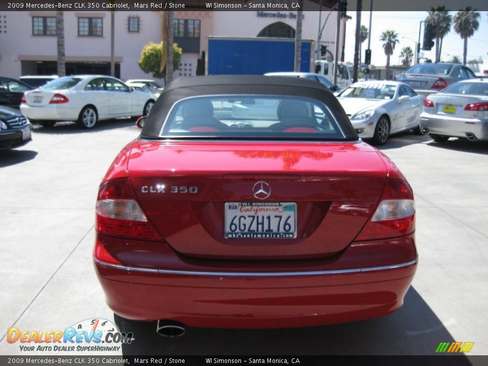2009 Mercedes-Benz CLK 350 Cabriolet Mars Red / Stone Photo #3