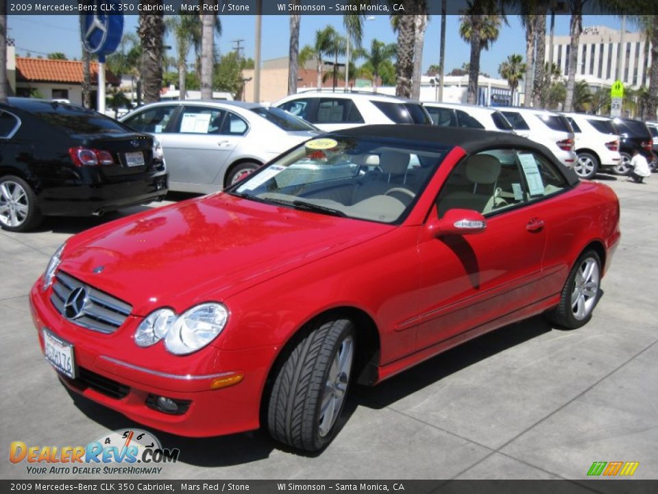 2009 Mercedes-Benz CLK 350 Cabriolet Mars Red / Stone Photo #5