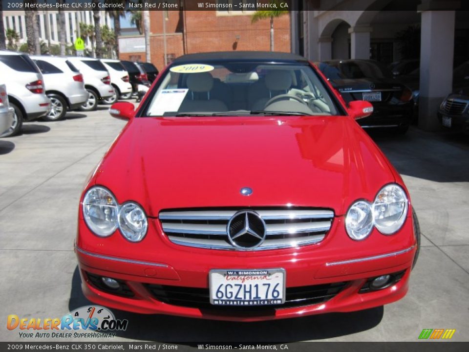 2009 Mercedes-Benz CLK 350 Cabriolet Mars Red / Stone Photo #6