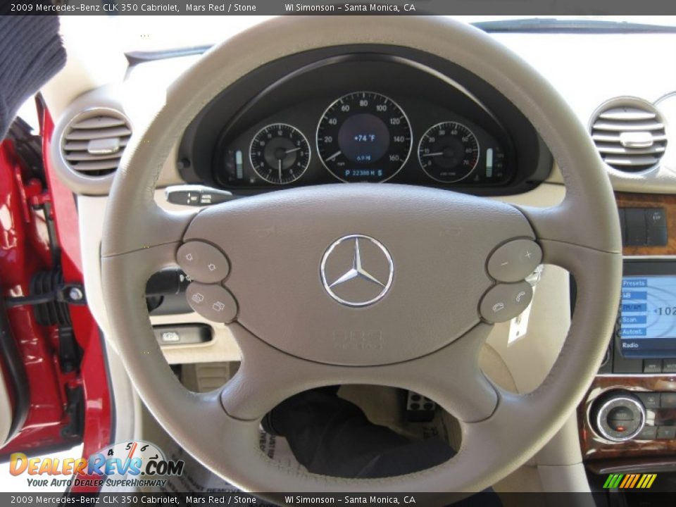 2009 Mercedes-Benz CLK 350 Cabriolet Mars Red / Stone Photo #17