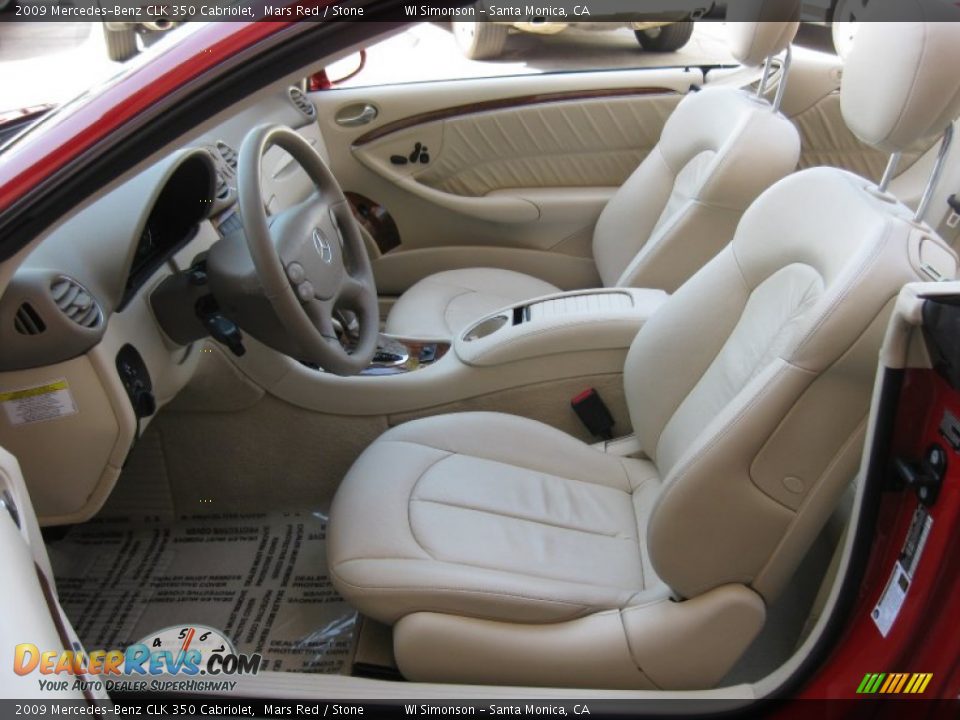 2009 Mercedes-Benz CLK 350 Cabriolet Mars Red / Stone Photo #18