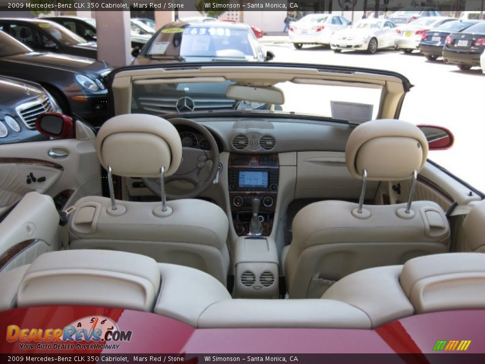 2009 Mercedes-Benz CLK 350 Cabriolet Mars Red / Stone Photo #22