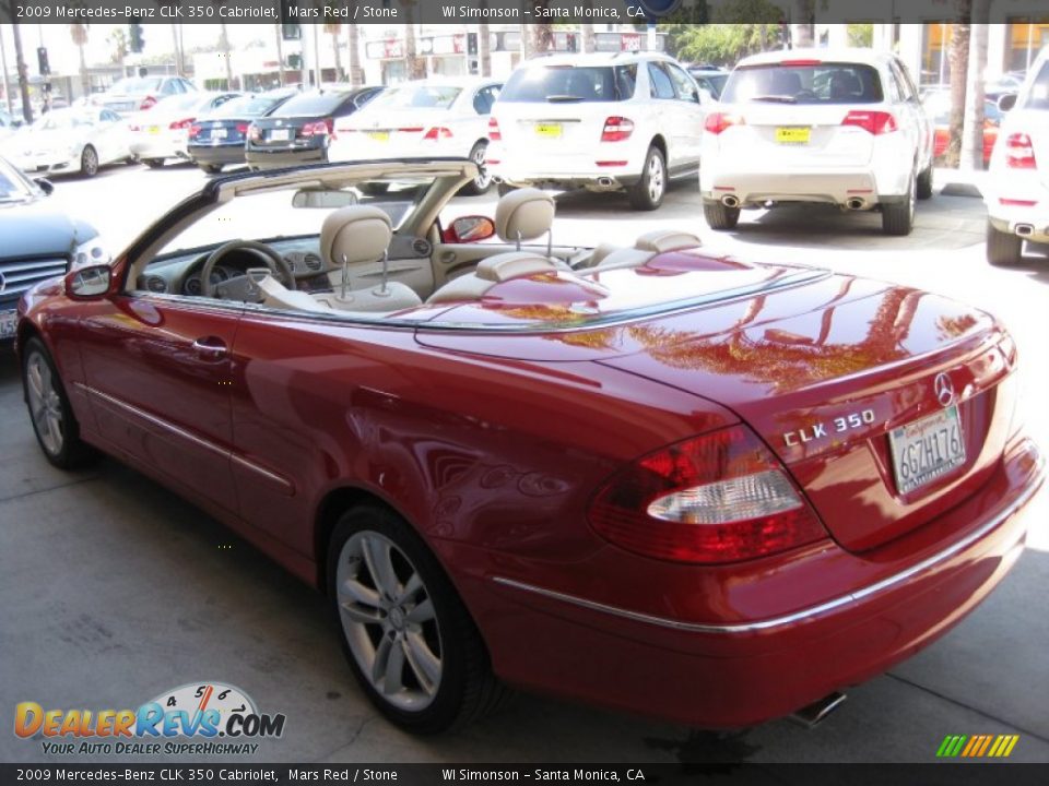 2009 Mercedes-Benz CLK 350 Cabriolet Mars Red / Stone Photo #23