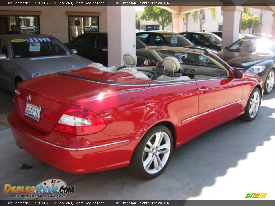2009 Mercedes-Benz CLK 350 Cabriolet Mars Red / Stone Photo #24