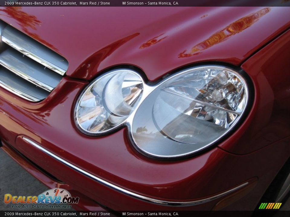 2009 Mercedes-Benz CLK 350 Cabriolet Mars Red / Stone Photo #25