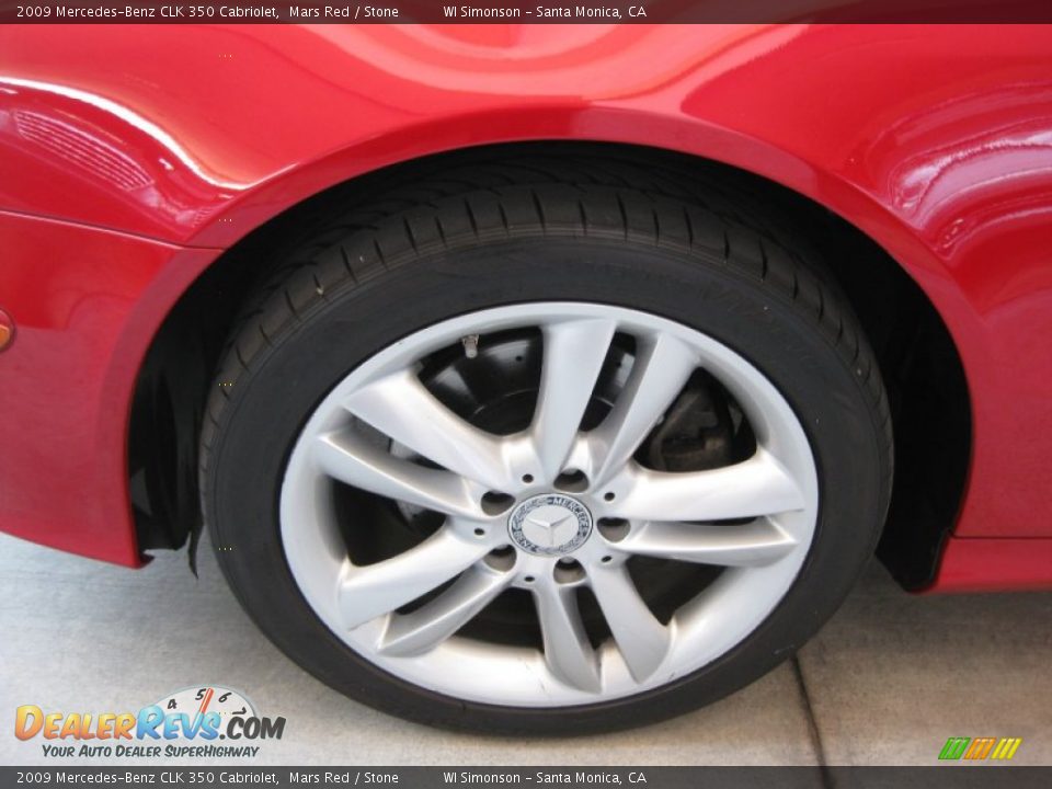 2009 Mercedes-Benz CLK 350 Cabriolet Mars Red / Stone Photo #26