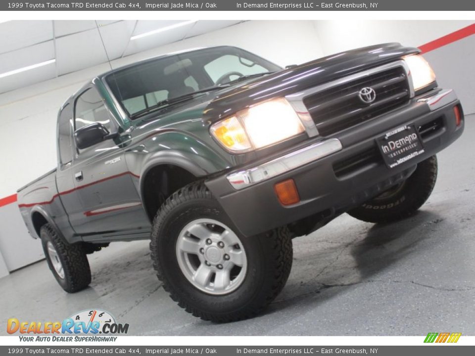 1999 Toyota Tacoma TRD Extended Cab 4x4 Imperial Jade Mica / Oak Photo #11
