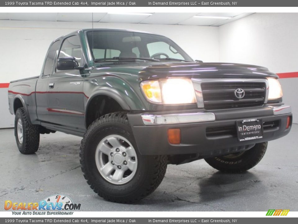 1999 Toyota Tacoma TRD Extended Cab 4x4 Imperial Jade Mica / Oak Photo #12