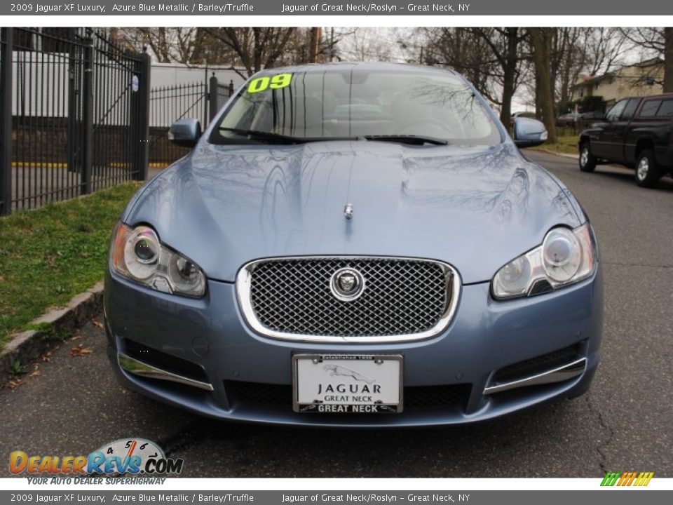 2009 Jaguar XF Luxury Azure Blue Metallic / Barley/Truffle Photo #2